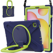 Load image into Gallery viewer, Silicone + PC Protective Case with Holder &amp; Shoulder Strap, For Samsung Galaxy Tab S6 Lite P610