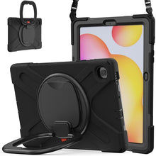 Load image into Gallery viewer, Silicone + PC Protective Case with Holder &amp; Shoulder Strap, For Samsung Galaxy Tab S6 Lite P610