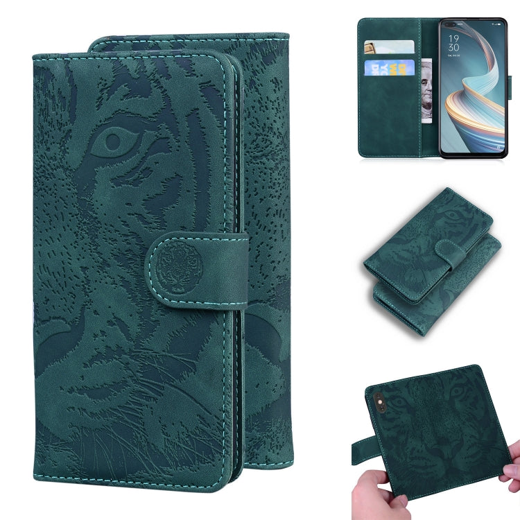 Tiger Embossing Pattern Horizontal Flip Leather Case with Holder & Card Slots & Wallet, For OPPO A15 / A15S, For OPPO A55 5G / A54 4G, For OPPO Realme V11 5G, For OPPO A74 4G / F19 4G, For OPPO A92S / Reno4 Z 5G, For OPPO A94 4G / F19 Pro              ...