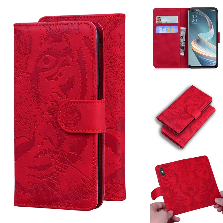 Tiger Embossing Pattern Horizontal Flip Leather Case with Holder & Card Slots & Wallet, For OPPO A15 / A15S, For OPPO A55 5G / A54 4G, For OPPO Realme V11 5G, For OPPO A74 4G / F19 4G, For OPPO A92S / Reno4 Z 5G, For OPPO A94 4G / F19 Pro              ...