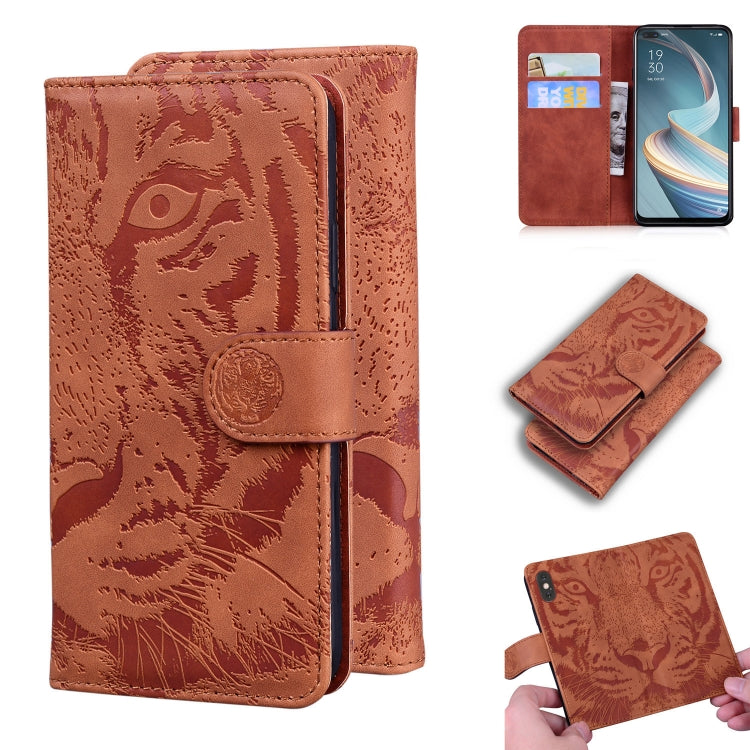 Tiger Embossing Pattern Horizontal Flip Leather Case with Holder & Card Slots & Wallet, For OPPO A15 / A15S, For OPPO A55 5G / A54 4G, For OPPO Realme V11 5G, For OPPO A74 4G / F19 4G, For OPPO A92S / Reno4 Z 5G, For OPPO A94 4G / F19 Pro              ...