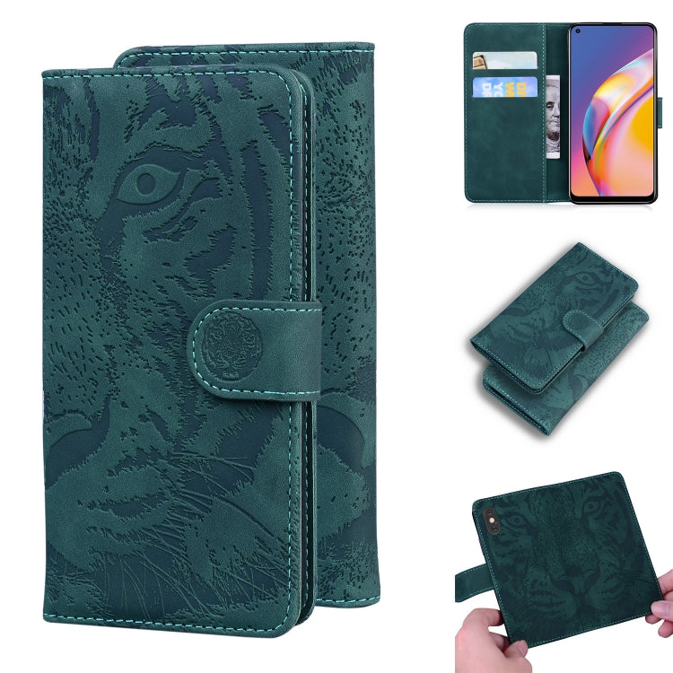 Tiger Embossing Pattern Horizontal Flip Leather Case with Holder & Card Slots & Wallet, For OPPO A15 / A15S, For OPPO A55 5G / A54 4G, For OPPO Realme V11 5G, For OPPO A74 4G / F19 4G, For OPPO A92S / Reno4 Z 5G, For OPPO A94 4G / F19 Pro              ...