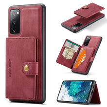 Load image into Gallery viewer, JEEHOOD Retro Magnetic Detachable Protective Case with Wallet &amp; Card Slot &amp; Holder, For Samsung Galaxy A32 5G, For Samsung Galaxy S20 FE, For Samsung Galaxy S20, For Samsung Galaxy S20+, For Samsung Galaxy S20 Ultra 5G, For Samsung Galaxy Note20 Ultra ...