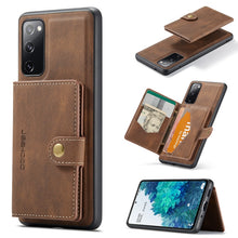 Load image into Gallery viewer, JEEHOOD Retro Magnetic Detachable Protective Case with Wallet &amp; Card Slot &amp; Holder, For Samsung Galaxy A32 5G, For Samsung Galaxy S20 FE, For Samsung Galaxy S20, For Samsung Galaxy S20+, For Samsung Galaxy S20 Ultra 5G, For Samsung Galaxy Note20 Ultra ...
