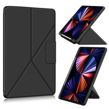 Load image into Gallery viewer, Cloth Texture Multi-folding Horizontal Flip PU Leather Shockproof Case with Holder &amp; Sleep / Wake-up Function, For iPad Pro 12.9 2022 / 2021