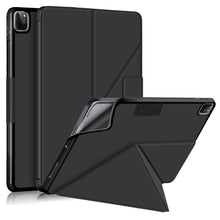 Load image into Gallery viewer, Cloth Texture Multi-folding Horizontal Flip PU Leather Shockproof Case with Holder &amp; Sleep / Wake-up Function, For iPad Pro 12.9 2022 / 2021