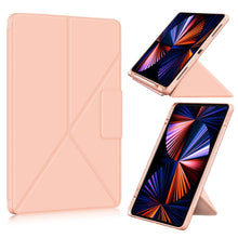 Load image into Gallery viewer, Cloth Texture Multi-folding Horizontal Flip PU Leather Shockproof Case with Holder &amp; Sleep / Wake-up Function, For iPad Pro 12.9 2022 / 2021