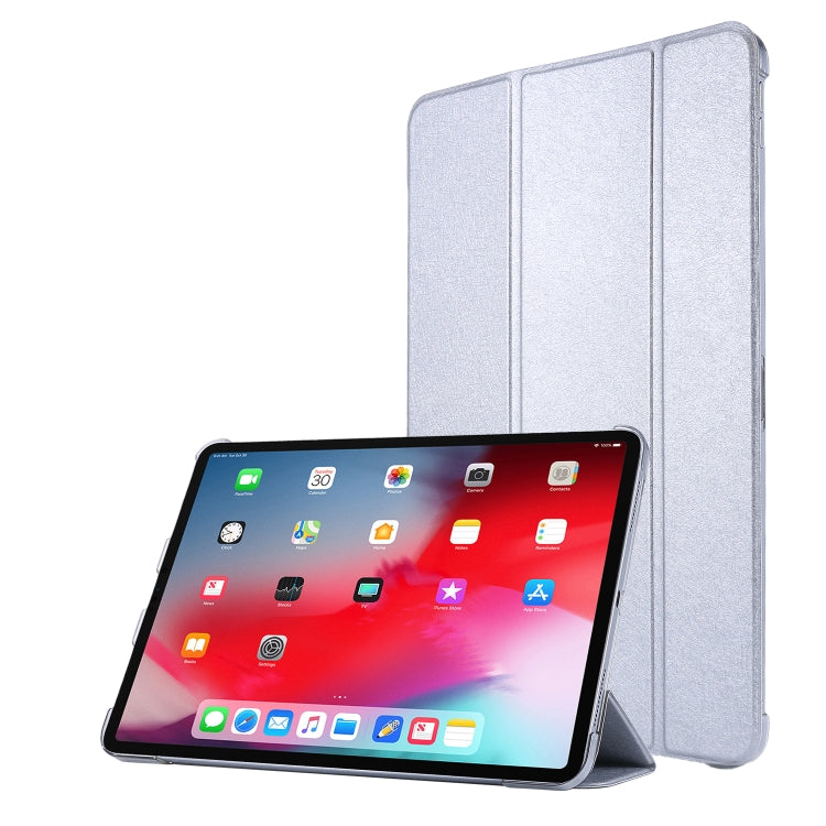 Silk Texture Three-fold Horizontal Flip Leather Case with Holder & Pen Slot, For Samsung Galaxy Tab A7 Lite 8.7 T220 / T225, For iPad Air 13 2025 / 2024 / iPad Pro 12.9 2022 / 2021, For iPad Pro 11 (2021)