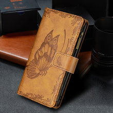 Load image into Gallery viewer, Flying Butterfly Embossing Pattern Zipper Horizontal Flip Leather Case with Holder &amp; Card Slots &amp; Wallet, For Xiaomi Redmi 9A, For Xiaomi Redmi 9C, For Xiaomi Redmi 9, For Xiaomi Redmi Note 10 Pro, For Xiaomi Redmi Note 9 Pro Max                       ...