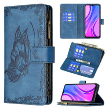 Load image into Gallery viewer, Flying Butterfly Embossing Pattern Zipper Horizontal Flip Leather Case with Holder &amp; Card Slots &amp; Wallet, For Xiaomi Redmi 9A, For Xiaomi Redmi 9C, For Xiaomi Redmi 9, For Xiaomi Redmi Note 10 Pro, For Xiaomi Redmi Note 9 Pro Max                       ...