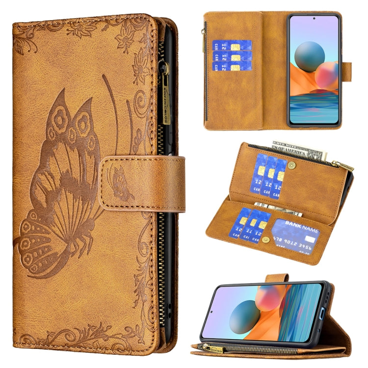 Flying Butterfly Embossing Pattern Zipper Horizontal Flip Leather Case with Holder & Card Slots & Wallet, For Xiaomi Redmi 9A, For Xiaomi Redmi 9C, For Xiaomi Redmi 9, For Xiaomi Redmi Note 10 Pro, For Xiaomi Redmi Note 9 Pro Max, For Xiaomi Redmi Note...