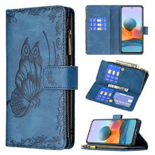 Load image into Gallery viewer, Flying Butterfly Embossing Pattern Zipper Horizontal Flip Leather Case with Holder &amp; Card Slots &amp; Wallet, For Xiaomi Redmi 9A, For Xiaomi Redmi 9C, For Xiaomi Redmi 9, For Xiaomi Redmi Note 10 Pro, For Xiaomi Redmi Note 9 Pro Max                       ...