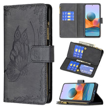 Load image into Gallery viewer, Flying Butterfly Embossing Pattern Zipper Horizontal Flip Leather Case with Holder &amp; Card Slots &amp; Wallet, For Xiaomi Redmi 9A, For Xiaomi Redmi 9C, For Xiaomi Redmi 9, For Xiaomi Redmi Note 10 Pro, For Xiaomi Redmi Note 9 Pro Max, For Xiaomi Redmi Note...