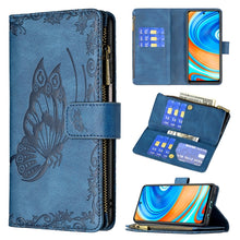 Load image into Gallery viewer, Flying Butterfly Embossing Pattern Zipper Horizontal Flip Leather Case with Holder &amp; Card Slots &amp; Wallet, For Xiaomi Redmi 9A, For Xiaomi Redmi 9C, For Xiaomi Redmi 9, For Xiaomi Redmi Note 10 Pro, For Xiaomi Redmi Note 9 Pro Max, For Xiaomi Redmi Note...