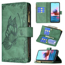 Load image into Gallery viewer, Flying Butterfly Embossing Pattern Zipper Horizontal Flip Leather Case with Holder &amp; Card Slots &amp; Wallet, For Xiaomi Redmi 9A, For Xiaomi Redmi 9C, For Xiaomi Redmi 9, For Xiaomi Redmi Note 10 Pro, For Xiaomi Redmi Note 9 Pro Max, For Xiaomi Redmi Note...