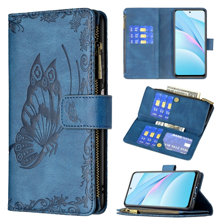 Flying Butterfly Embossing Pattern Zipper Horizontal Flip Leather Case with Holder & Card Slots & Wallet, For Xiaomi Redmi 9A, For Xiaomi Redmi 9C, For Xiaomi Redmi 9, For Xiaomi Redmi Note 10 Pro, For Xiaomi Redmi Note 9 Pro Max, For Xiaomi Redmi Note...