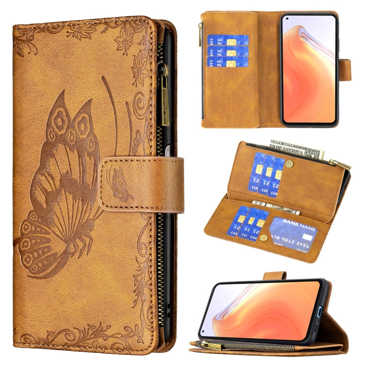 Flying Butterfly Embossing Pattern Zipper Horizontal Flip Leather Case with Holder & Card Slots & Wallet, For Xiaomi Redmi 9A, For Xiaomi Redmi 9C, For Xiaomi Redmi 9, For Xiaomi Redmi Note 10 Pro, For Xiaomi Redmi Note 9 Pro Max, For Xiaomi Redmi Note...