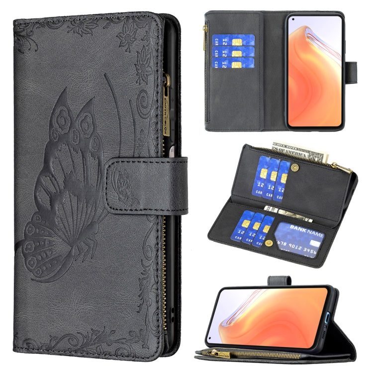 Flying Butterfly Embossing Pattern Zipper Horizontal Flip Leather Case with Holder & Card Slots & Wallet, For Xiaomi Redmi 9A, For Xiaomi Redmi 9C, For Xiaomi Redmi 9, For Xiaomi Redmi Note 10 Pro, For Xiaomi Redmi Note 9 Pro Max, For Xiaomi Redmi Note...