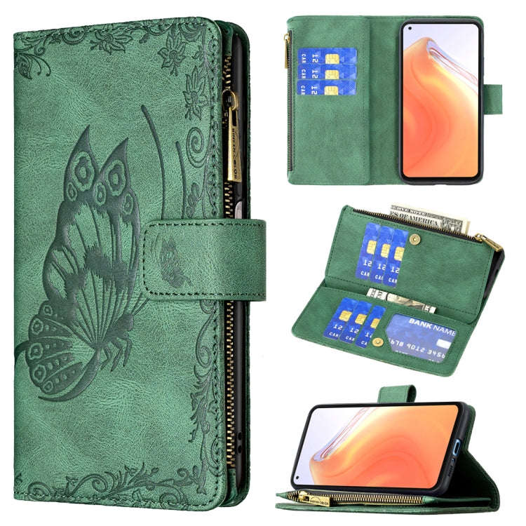 Flying Butterfly Embossing Pattern Zipper Horizontal Flip Leather Case with Holder & Card Slots & Wallet, For Xiaomi Redmi 9A, For Xiaomi Redmi 9C, For Xiaomi Redmi 9, For Xiaomi Redmi Note 10 Pro, For Xiaomi Redmi Note 9 Pro Max, For Xiaomi Redmi Note...