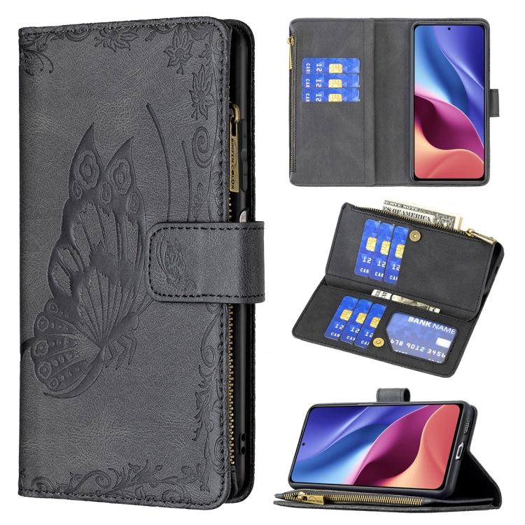 Flying Butterfly Embossing Pattern Zipper Horizontal Flip Leather Case with Holder & Card Slots & Wallet, For Xiaomi Redmi 9A, For Xiaomi Redmi 9C, For Xiaomi Redmi 9, For Xiaomi Redmi Note 10 Pro, For Xiaomi Redmi Note 9 Pro Max, For Xiaomi Redmi Note...