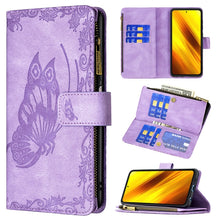 Load image into Gallery viewer, Flying Butterfly Embossing Pattern Zipper Horizontal Flip Leather Case with Holder &amp; Card Slots &amp; Wallet, For Xiaomi Redmi 9A, For Xiaomi Redmi 9C, For Xiaomi Redmi 9, For Xiaomi Redmi Note 10 Pro, For Xiaomi Redmi Note 9 Pro Max, For Xiaomi Redmi Note...