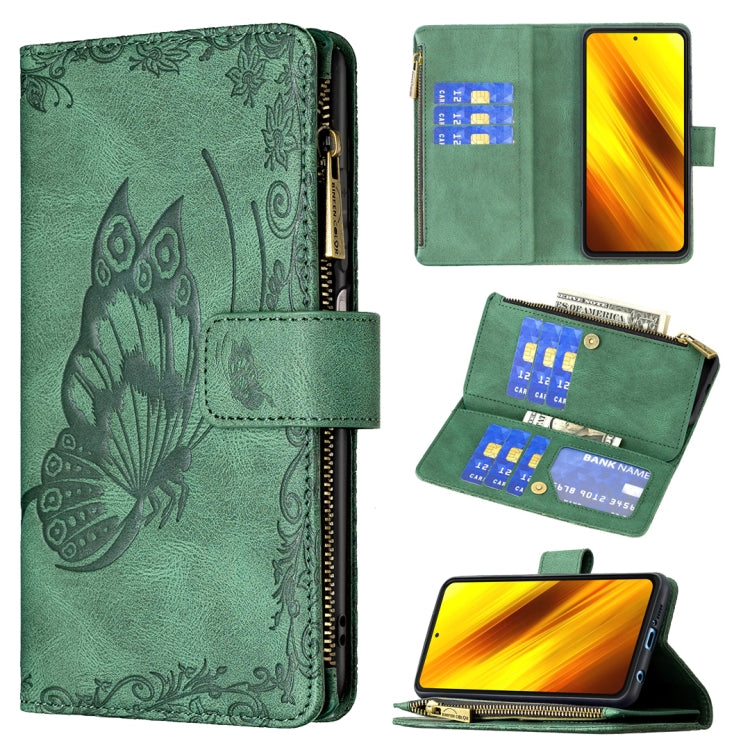 Flying Butterfly Embossing Pattern Zipper Horizontal Flip Leather Case with Holder & Card Slots & Wallet, For Xiaomi Redmi 9A, For Xiaomi Redmi 9C, For Xiaomi Redmi 9, For Xiaomi Redmi Note 10 Pro, For Xiaomi Redmi Note 9 Pro Max, For Xiaomi Redmi Note...