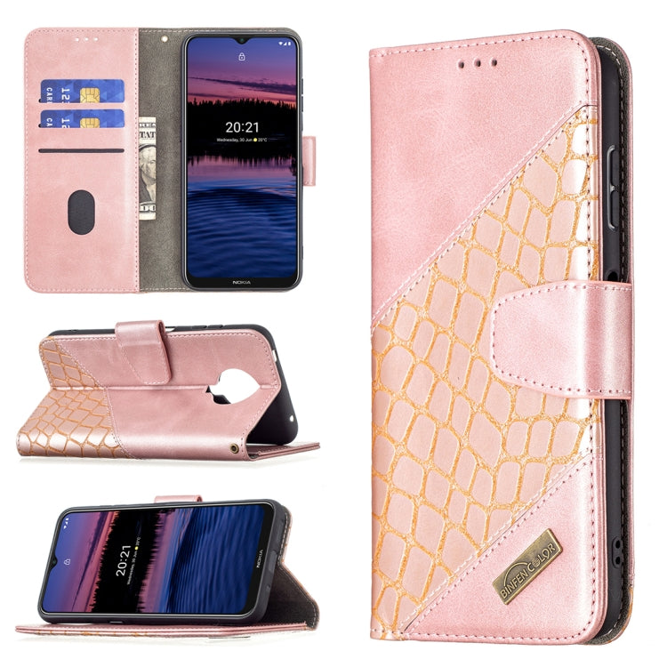 Matching Color Crocodile Texture Horizontal Flip PU Leather Case with Wallet & Holder & Card Slots, For Nokia G20, For Samsung Galaxy A22 5G