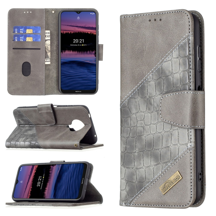 Matching Color Crocodile Texture Horizontal Flip PU Leather Case with Wallet & Holder & Card Slots, For Nokia G20, For Samsung Galaxy A22 5G