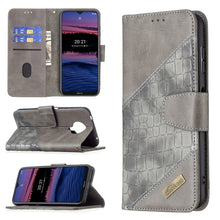 Load image into Gallery viewer, Matching Color Crocodile Texture Horizontal Flip PU Leather Case with Wallet &amp; Holder &amp; Card Slots, For Nokia G20, For Samsung Galaxy A22 5G