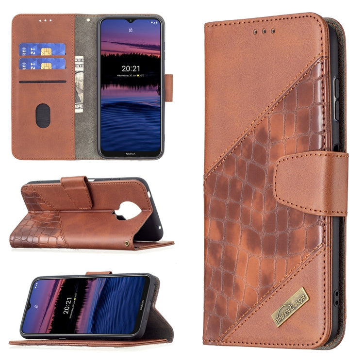 Matching Color Crocodile Texture Horizontal Flip PU Leather Case with Wallet & Holder & Card Slots, For Nokia G20, For Samsung Galaxy A22 5G