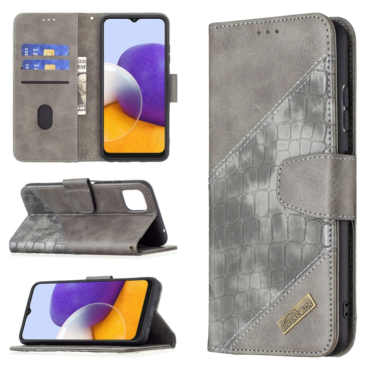 Matching Color Crocodile Texture Horizontal Flip PU Leather Case with Wallet & Holder & Card Slots, For Nokia G20, For Samsung Galaxy A22 5G