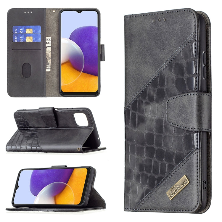 Matching Color Crocodile Texture Horizontal Flip PU Leather Case with Wallet & Holder & Card Slots, For Nokia G20, For Samsung Galaxy A22 5G