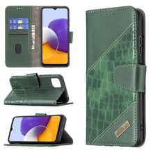 Load image into Gallery viewer, Matching Color Crocodile Texture Horizontal Flip PU Leather Case with Wallet &amp; Holder &amp; Card Slots, For Nokia G20, For Samsung Galaxy A22 5G