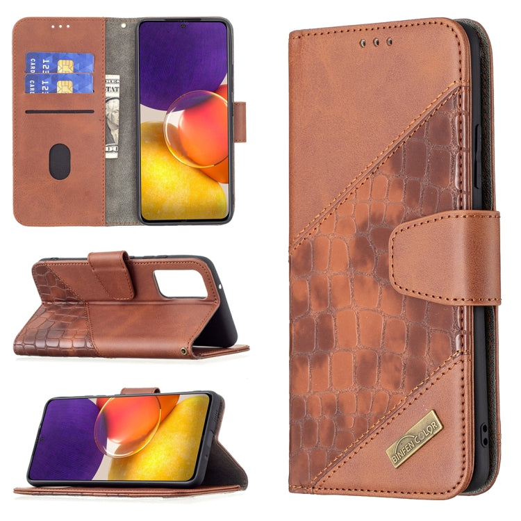 Matching Color Crocodile Texture Horizontal Flip PU Leather Case with Wallet & Holder & Card Slots, For Samsung Galaxy A82 5G