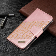 Load image into Gallery viewer, Matching Color Crocodile Texture Horizontal Flip PU Leather Case with Wallet &amp; Holder &amp; Card Slots, For Samsung Galaxy A82 5G
