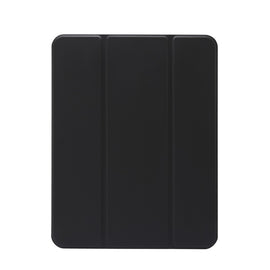Three-folding Electric Pressed Skin Texture Horizontal Flip Shockproof Transparent TPU + PU Leather Case with Holder & Pen Slot & Sleep / Wake-up Function, For iPad Pro 11 (2021)
