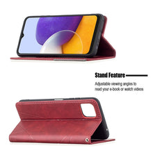 Load image into Gallery viewer, Rhombus Texture Horizontal Flip Magnetic Leather Case with Holder &amp; Card Slots, For Samsung Galaxy A22 5G, For Samsung Galaxy A82 5G