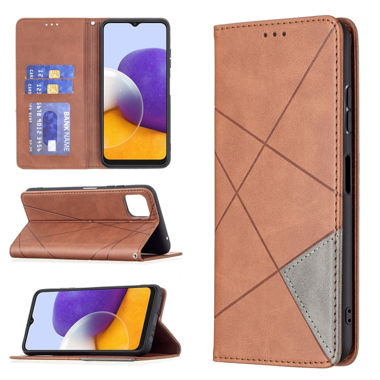 Rhombus Texture Horizontal Flip Magnetic Leather Case with Holder & Card Slots, For Samsung Galaxy A22 5G, For Samsung Galaxy A82 5G