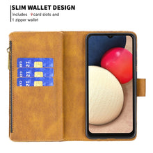 Load image into Gallery viewer, Flying Butterfly Embossing Pattern Zipper Horizontal Flip Leather Case with Holder &amp; Card Slots &amp; Wallet, For Samsung Galaxy A02s, For Samsung Galaxy A02, For Samsung Galaxy A11, For Samsung Galaxy A12, For Samsung Galaxy A21s, For Samsung Galaxy A21  ...