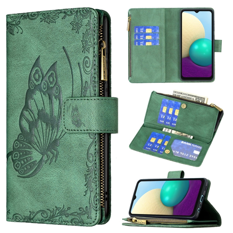 Flying Butterfly Embossing Pattern Zipper Horizontal Flip Leather Case with Holder & Card Slots & Wallet, For Samsung Galaxy A02s, For Samsung Galaxy A02, For Samsung Galaxy A11, For Samsung Galaxy A12, For Samsung Galaxy A21s, For Samsung Galaxy A21  ...