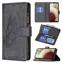 Load image into Gallery viewer, Flying Butterfly Embossing Pattern Zipper Horizontal Flip Leather Case with Holder &amp; Card Slots &amp; Wallet, For Samsung Galaxy A02s, For Samsung Galaxy A02, For Samsung Galaxy A11, For Samsung Galaxy A12, For Samsung Galaxy A21s, For Samsung Galaxy A21  ...