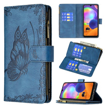 Load image into Gallery viewer, Flying Butterfly Embossing Pattern Zipper Horizontal Flip Leather Case with Holder &amp; Card Slots &amp; Wallet, For Samsung Galaxy A02s, For Samsung Galaxy A02, For Samsung Galaxy A11, For Samsung Galaxy A12, For Samsung Galaxy A21s, For Samsung Galaxy A21  ...