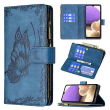 Load image into Gallery viewer, Flying Butterfly Embossing Pattern Zipper Horizontal Flip Leather Case with Holder &amp; Card Slots &amp; Wallet, For Samsung Galaxy A02s, For Samsung Galaxy A02, For Samsung Galaxy A11, For Samsung Galaxy A12, For Samsung Galaxy A21s, For Samsung Galaxy A21  ...