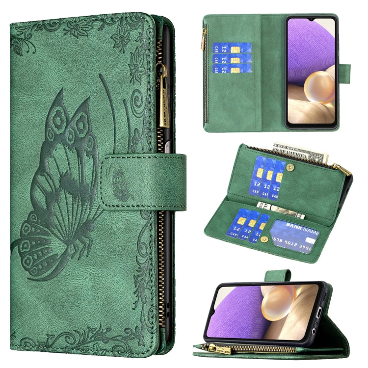 Flying Butterfly Embossing Pattern Zipper Horizontal Flip Leather Case with Holder & Card Slots & Wallet, For Samsung Galaxy A02s, For Samsung Galaxy A02, For Samsung Galaxy A11, For Samsung Galaxy A12, For Samsung Galaxy A21s, For Samsung Galaxy A21  ...