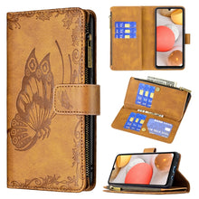 Load image into Gallery viewer, Flying Butterfly Embossing Pattern Zipper Horizontal Flip Leather Case with Holder &amp; Card Slots &amp; Wallet, For Samsung Galaxy A02s, For Samsung Galaxy A02, For Samsung Galaxy A11, For Samsung Galaxy A12, For Samsung Galaxy A21s, For Samsung Galaxy A21  ...