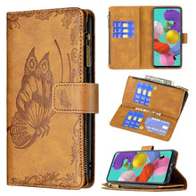 Load image into Gallery viewer, Flying Butterfly Embossing Pattern Zipper Horizontal Flip Leather Case with Holder &amp; Card Slots &amp; Wallet, For Samsung Galaxy A51 4G, For Samsung Galaxy A52 4G / 5G, For Samsung Galaxy A71 4G, For Samsung Galaxy A72 4G / 5G, For Samsung Galaxy S20      ...