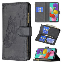 Load image into Gallery viewer, Flying Butterfly Embossing Pattern Zipper Horizontal Flip Leather Case with Holder &amp; Card Slots &amp; Wallet, For Samsung Galaxy A51 4G, For Samsung Galaxy A52 4G / 5G, For Samsung Galaxy A71 4G, For Samsung Galaxy A72 4G / 5G, For Samsung Galaxy S20      ...