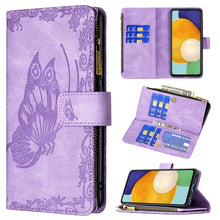 Load image into Gallery viewer, Flying Butterfly Embossing Pattern Zipper Horizontal Flip Leather Case with Holder &amp; Card Slots &amp; Wallet, For Samsung Galaxy A51 4G, For Samsung Galaxy A52 4G / 5G, For Samsung Galaxy A71 4G, For Samsung Galaxy A72 4G / 5G, For Samsung Galaxy S20      ...
