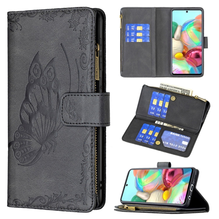 Flying Butterfly Embossing Pattern Zipper Horizontal Flip Leather Case with Holder & Card Slots & Wallet, For Samsung Galaxy A51 4G, For Samsung Galaxy A52 4G / 5G, For Samsung Galaxy A71 4G, For Samsung Galaxy A72 4G / 5G, For Samsung Galaxy S20      ...