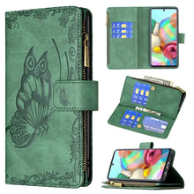 Load image into Gallery viewer, Flying Butterfly Embossing Pattern Zipper Horizontal Flip Leather Case with Holder &amp; Card Slots &amp; Wallet, For Samsung Galaxy A51 4G, For Samsung Galaxy A52 4G / 5G, For Samsung Galaxy A71 4G, For Samsung Galaxy A72 4G / 5G, For Samsung Galaxy S20      ...